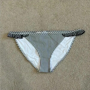 New with tags aerie seersucker gingham striped ruffle bikini bottom